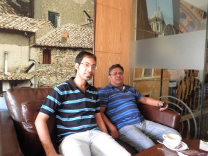 AIFF General Secretary Mr. Kushal Das with THT's Resident Author Rahul Bhutani