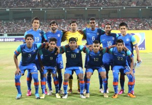 India's starting line-up against Palestine.