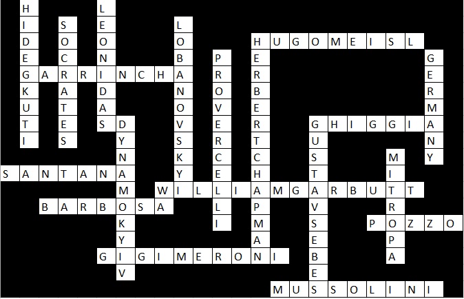 Football Crossword - Down & Across - 2 solutions