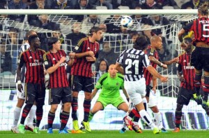 Pirlo levels it up with a free kick
