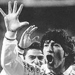 Ivan Zamorano reacts after Madrid beat Barcelona 5-0