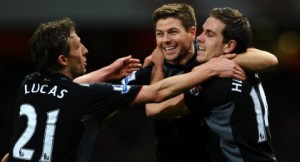 Liverpool's midfield comprising the three shown in the picture ran a smooth show in the middle of the park