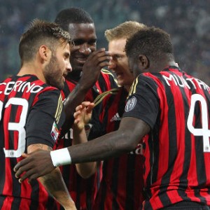 Milan took the lead in the first minute through Muntari