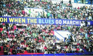 The Blues are the favorites in the title race.
