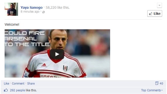 Yaya Sanogo welcomed Berbatov.