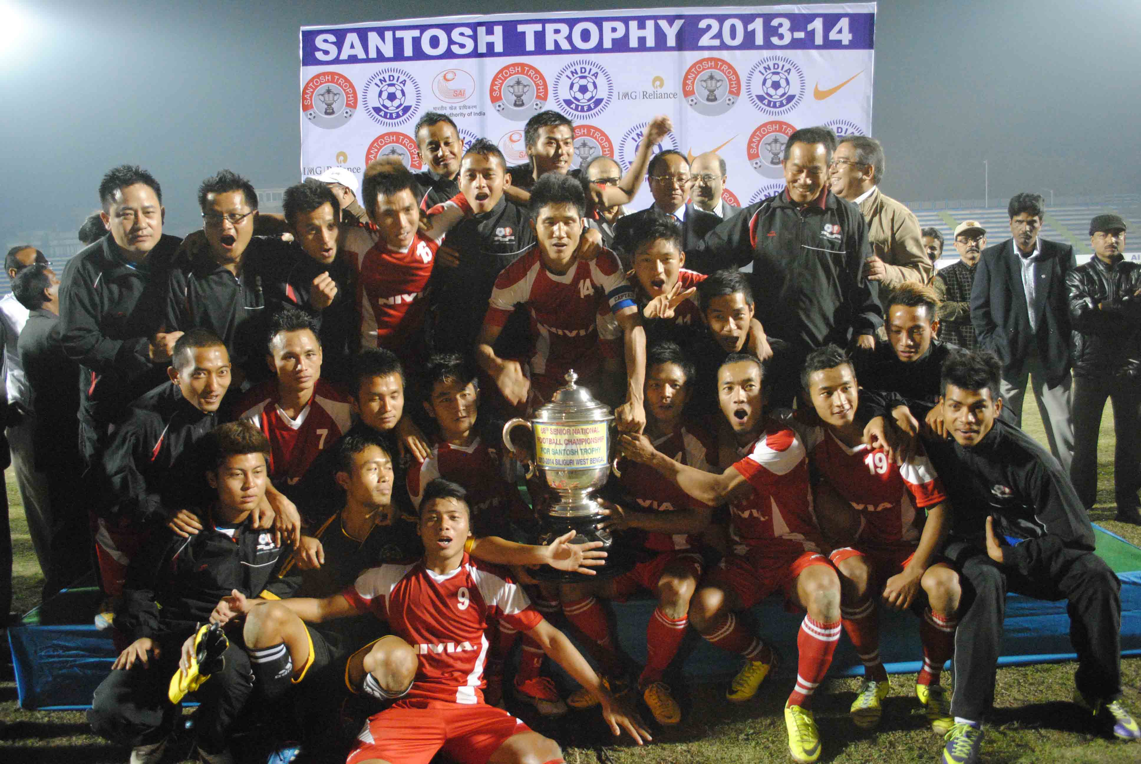 The triumphant Mizoram team.