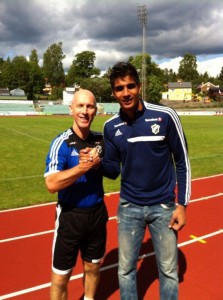 Gurpreet with Head Coach Bob Bradley Gurpreet with Head Coach Bob Bradley-c- Twitter