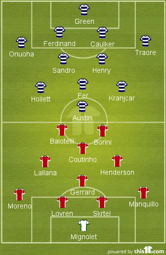 QPR v Liverpool FC - Team News, Tactics, Line-ups & Prediction
