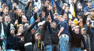 Notice the Nazi salutes