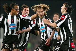 Nedved scores the crucial away goal