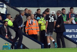Terry was sent off for pulling back Rondon