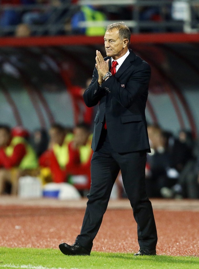 Gianni De Biasi & co. will have their task cut out against Portugal (Photo by EPA/Armando Babani)