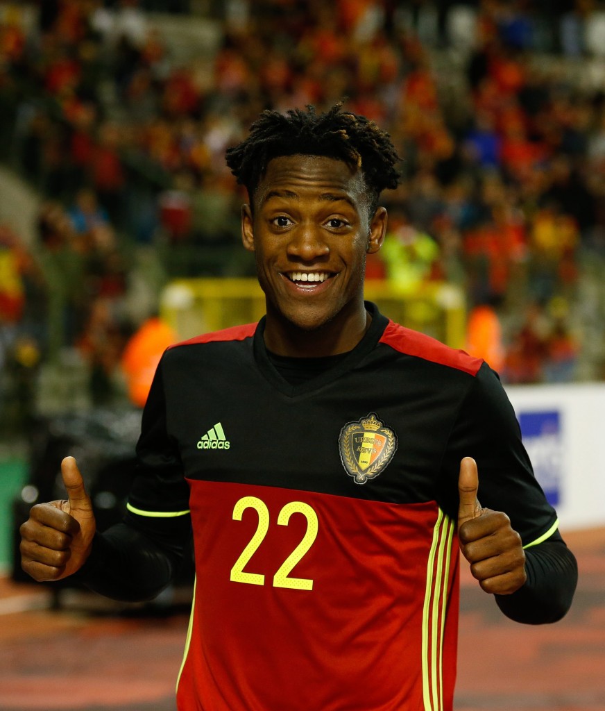 Michy Batshuayi of Belgium reacts after the international friendly soccer match between Belgium and Italy at the King Baudouin stadium in Brussels, Belgium, 13 November 2015. (Photo by LAURENT DUBRULE/EPA)