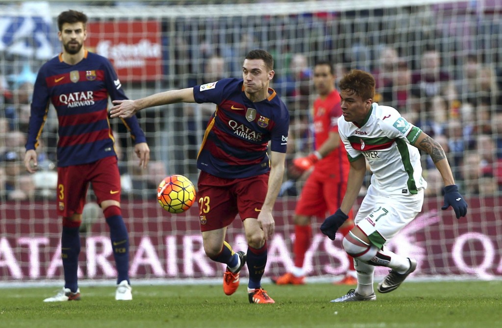 The Belgian has struggled with his fitness in Barcelona after signing from Arsenal.