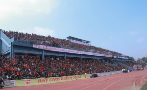 The picturesque Rajjiv Gandhi Stadium in Aizawl 