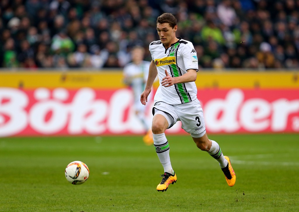 MOENCHENGLADBACH, GERMANY - FEBRUARY 20: Andreas Christensen of Moenchengladbach runs with the ball during the Bundesliga match between Borussia Moenchengladbach and 1. FC Koeln at Borussia-Park on on February 20, 2016 in Moenchengladbach, Germany. (Photo by Martin Rose/Bongarts/Getty Images)