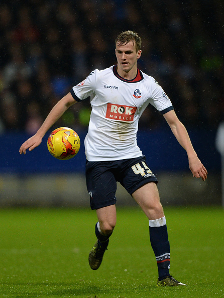 BOLTON, ENGLAND - JANUARY 02: Rob Holding of Bolton during the Sky Bet Championship match between Bolton Wanderers and Huddersfield Town at the Macron Stadium on January 2, 2016 in Bolton, United Kingdom. (Photo by Gareth Copley/Getty Images)