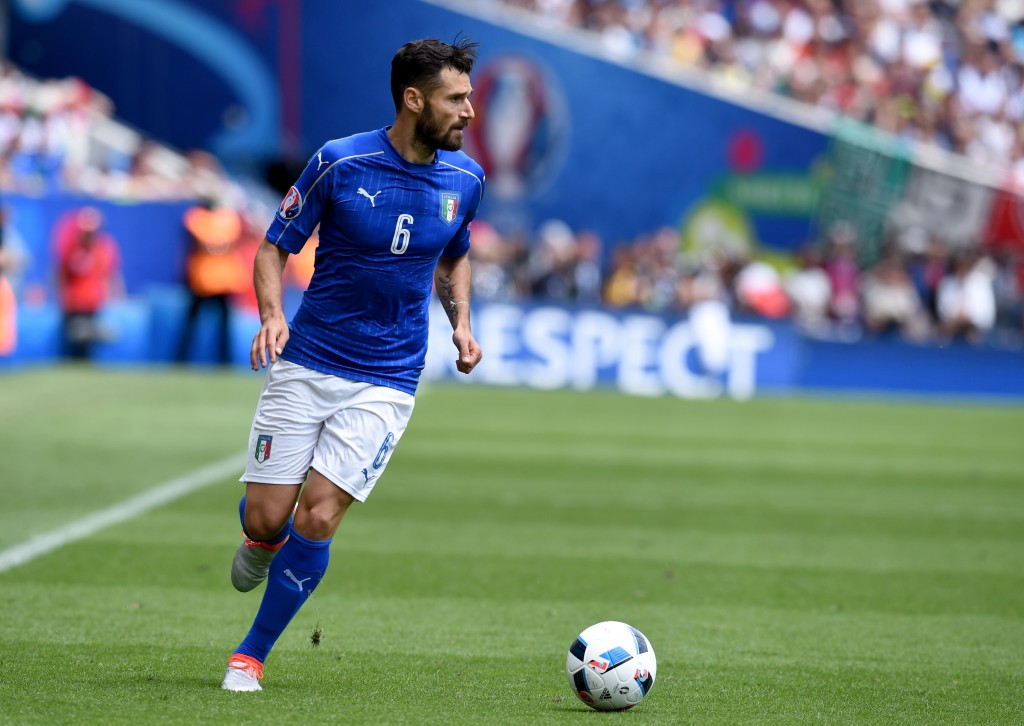 TOULOUSE, FRANCE - JUNE 17: Antonio Candreva of Italy in action during the UEFA EURO 2016 Group E match between Italy and Sweden at Stadium Municipal on June 17, 2016 in Toulouse, France. (Photo by Claudio Villa/Getty Images)