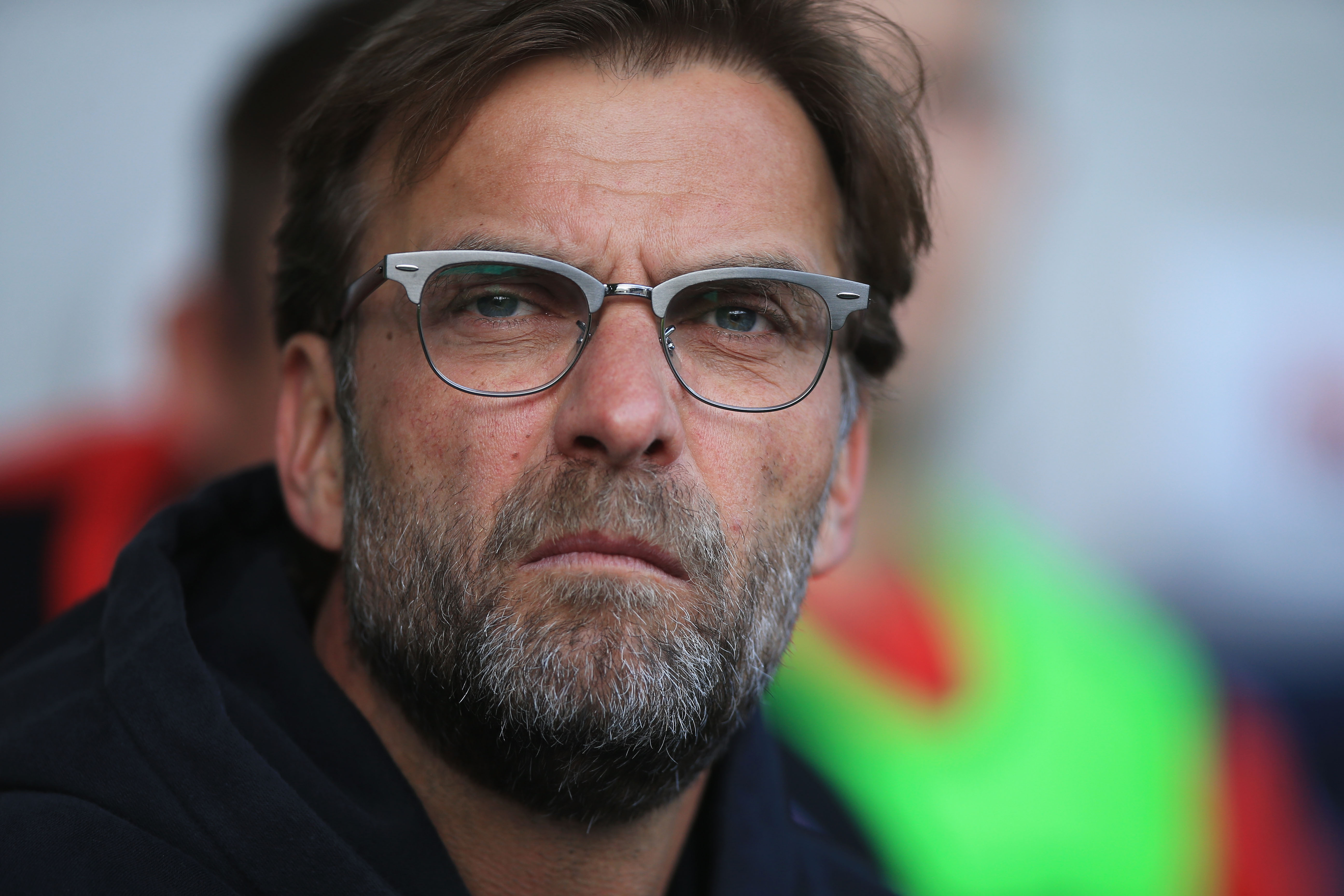 WEST BROMWICH, ENGLAND - MAY 15: Jurgen Klopp, manager of Liverpool looks on during the Barclays Premier League match between West Bromwich Albion and Liverpool at The Hawthorns on May 15, 2016 in West Bromwich, England. (Photo by Ben Hoskins/Getty Images)