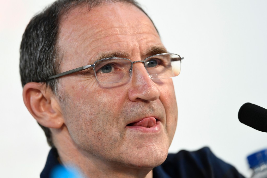 Ireland's coach Martin O'Neill holds a press conference at the Montbauron stadium in Versailles on June 23, 2016 during the Euro 2016 football tournament. / AFP / MIGUEL MEDINA (Photo credit should read MIGUEL MEDINA/AFP/Getty Images)