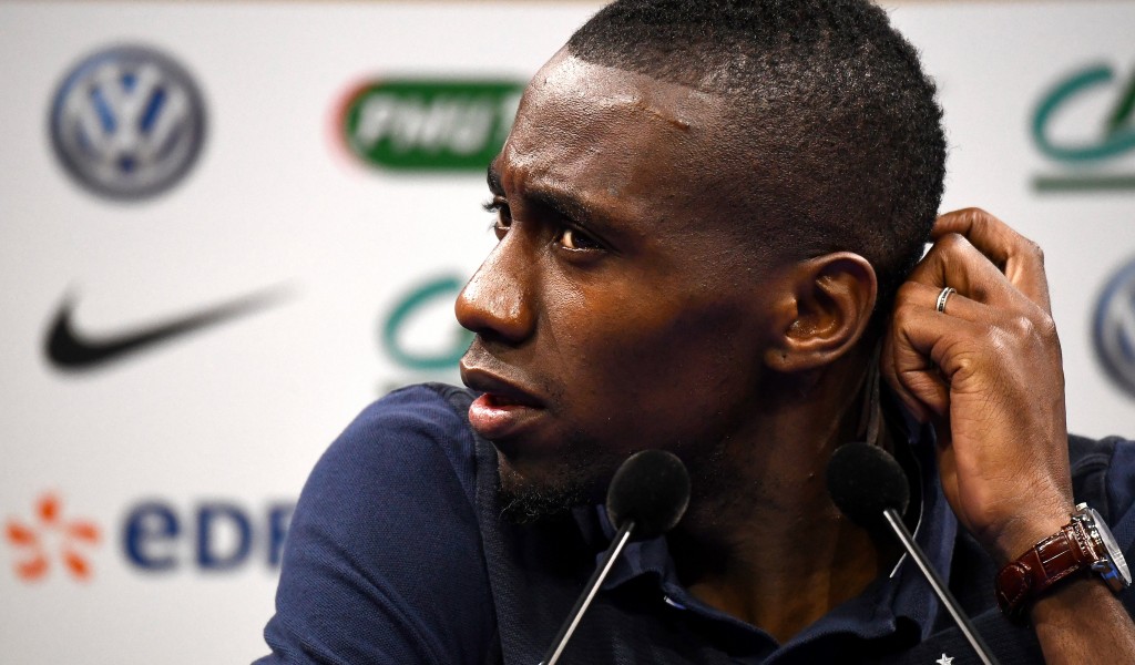 France's midfielder Blaise Matuidi gives a press conference in Clairefontaine-en-Yvelines on July 8, 2016, two days ahead of the Euro 2016 final football match between Portugal and France. / AFP / FRANCK FIFE (Photo credit should read FRANCK FIFE/AFP/Getty Images)