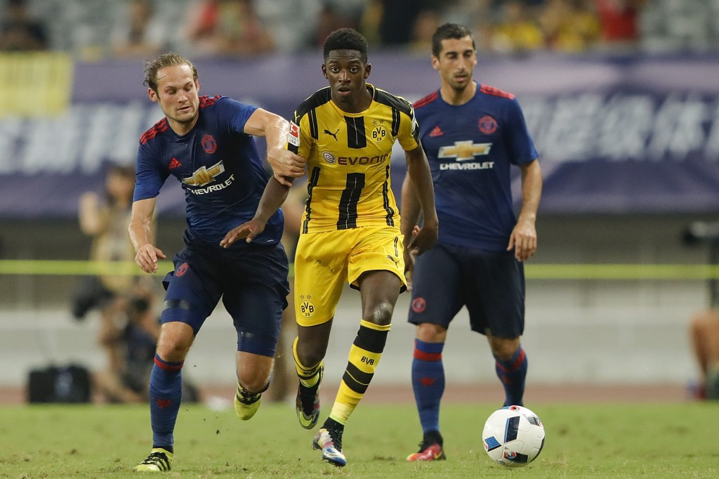 The forward ran the United defence ragged with his pace and skills. (Picture Courtesy - AFP/Getty Images)