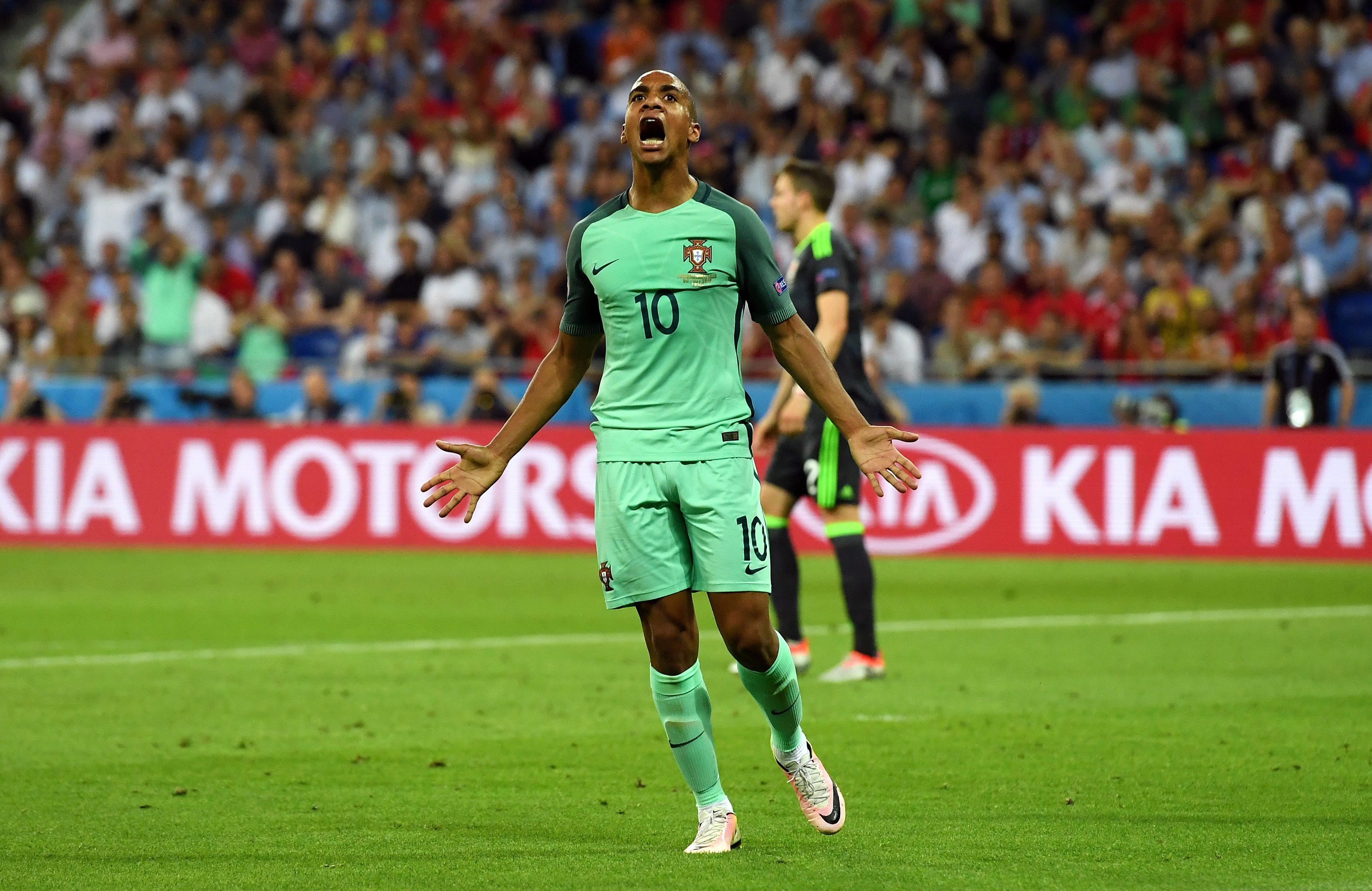LYON, FRANCE - JULY 06: Joao Mario of Portugal reacts during the UEFA EURO 2016 semi final match between Portugal and Wales at Stade des Lumieres on July 6, 2016 in Lyon, France. (Photo by Stu Forster/Getty Images)
