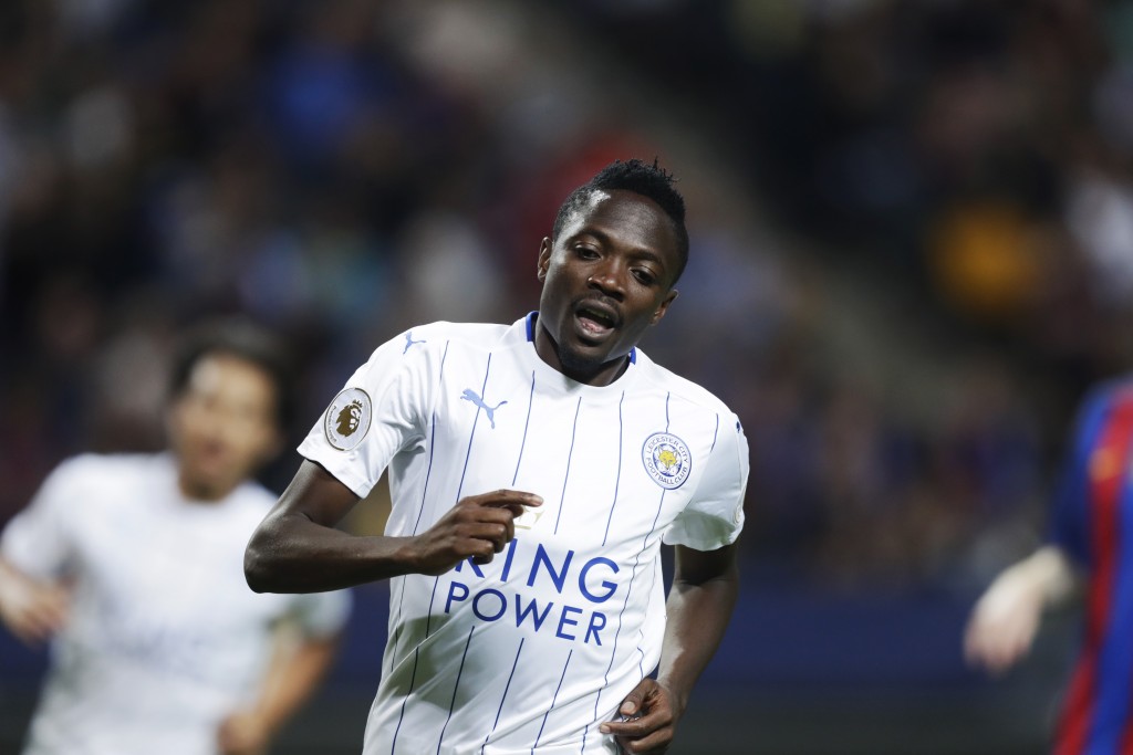 SOLNA, SWEDEN - AUGUST 03: Ahmed Musa of Leicester City FC during the Pre-Season Friendly between Leicester City FC and FC Barcelona at Friends arena on August 3, 2016 in Solna, Sweden. (Photo by Nils Petter Nilsson/Ombrello/Getty Images)