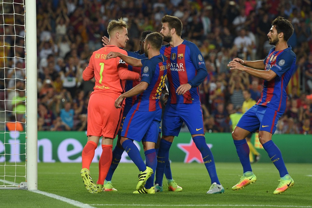 Ter Stegen is starting to show the Barcelona faithfuls his class and the same was on display against Celtic on Tuesday night. (Picture Courtesy - AFP/Getty Images)