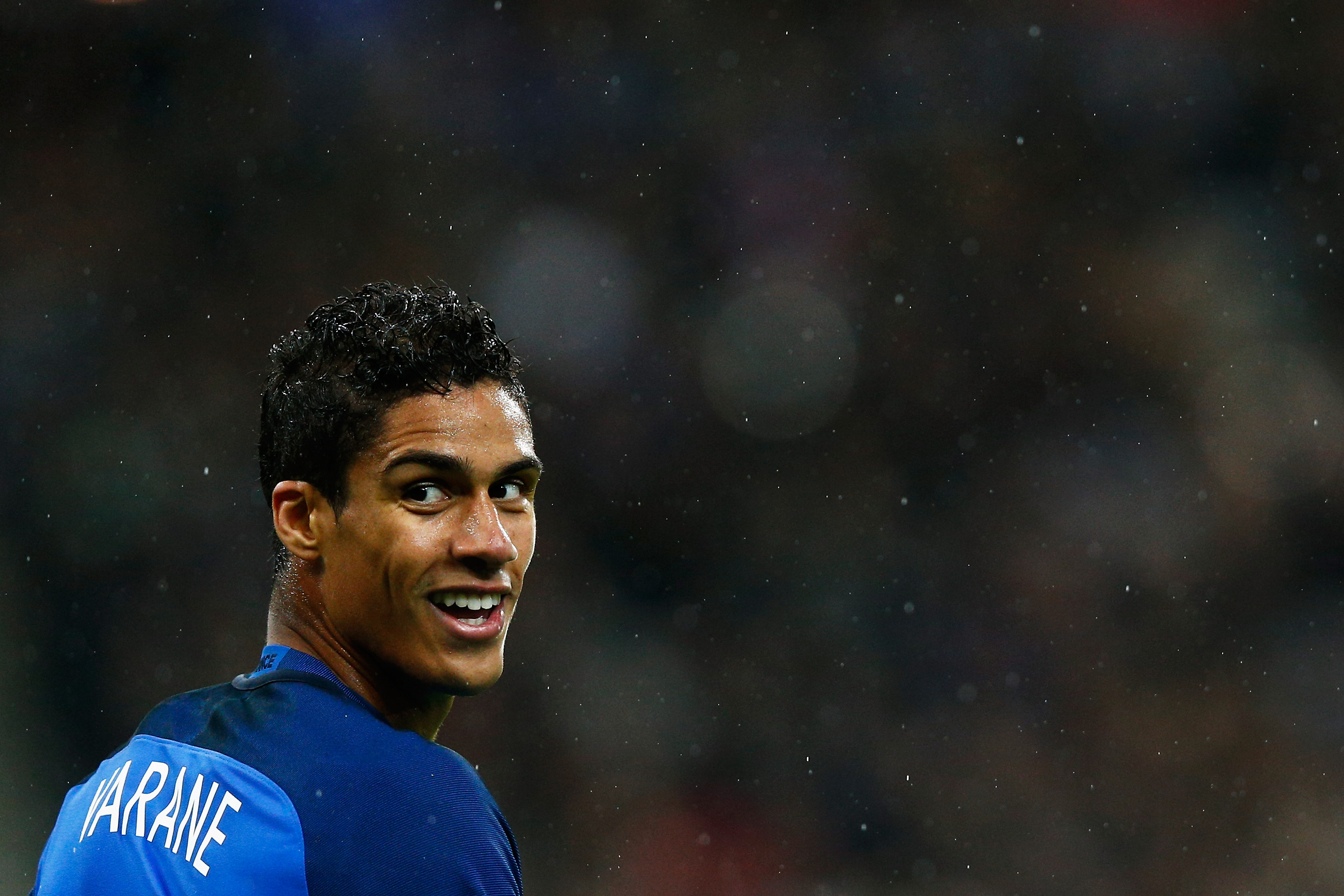 PARIS, FRANCE - MARCH 29: Raphael Varane of France looks on during the International Friendly match between France and Russia held at Stade de France on March 29, 2016 in Paris, France. (Photo by Dean Mouhtaropoulos/Getty Images)