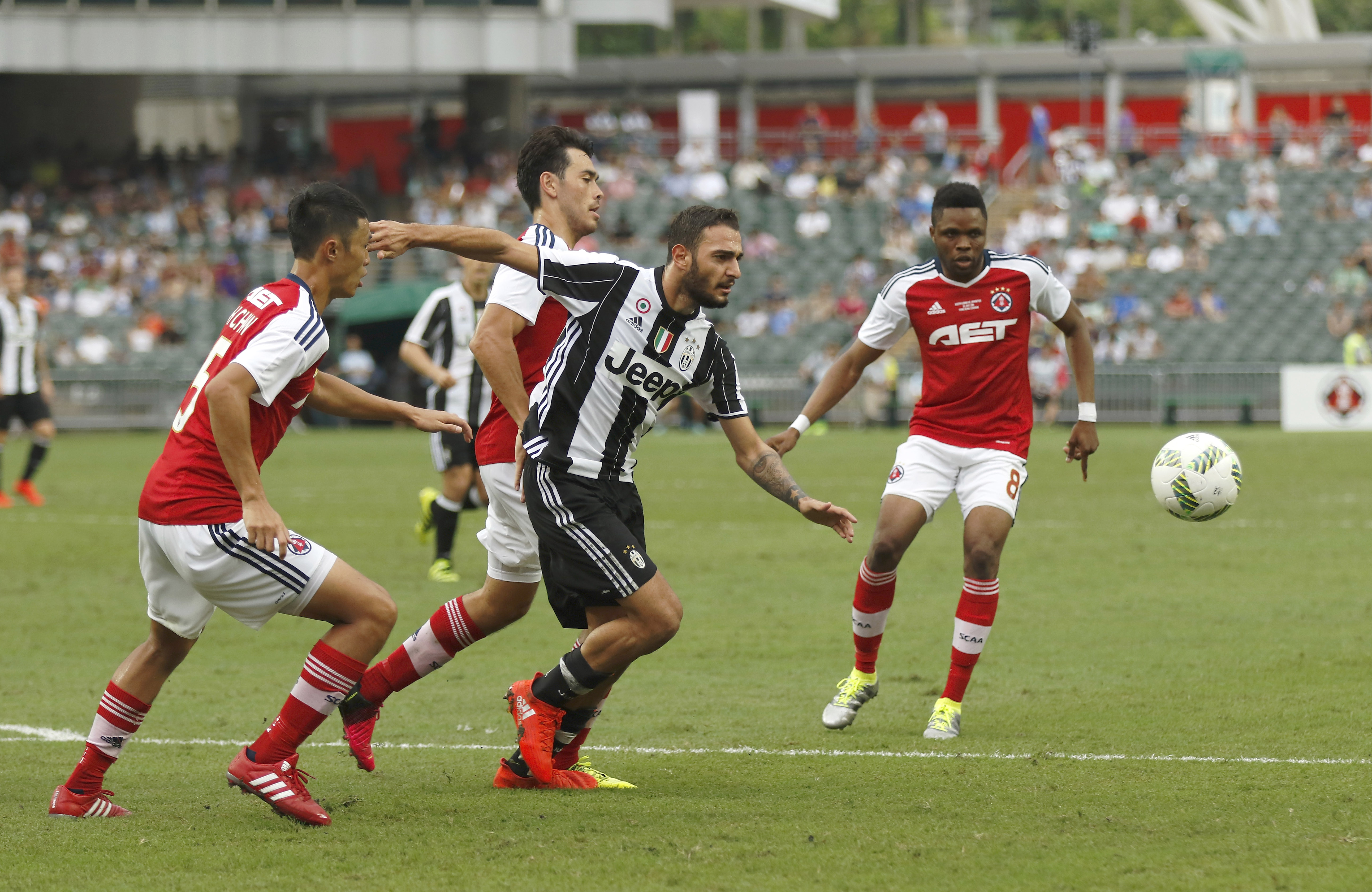 HONG KONG - JULY 30: Grigoris Kastanos of Juventus FC in action during the match between Juventus FC and South China of Hong Kong at Hong Kong Stadium on July 30, 2016 in Hong Kong, Hong Kong. (Photo by Kevin Lee/Getty Images)