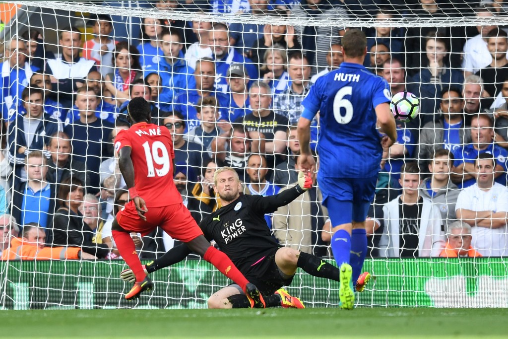 Kasper Schmeichel was unable to stop a rampaging Liverpool and the keeper would be disappointed with his efforts. (Picture Courtesy - AFP/Getty Images)