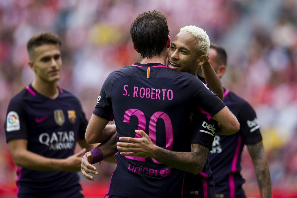 Sergi Roberto has earned plaudits for his performance along with the respect of his teammates and his form has attracted the interest of Chelsea and Manchester City among others. (Picture Courtesy - AFP/Getty Images)