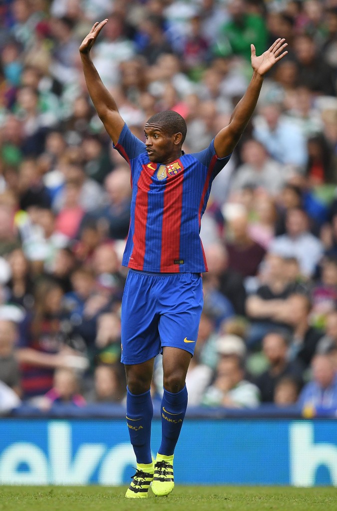 Santos might not wear the famous Barcelona jersey from next season (Picture Courtesy - AFP/Getty Images)