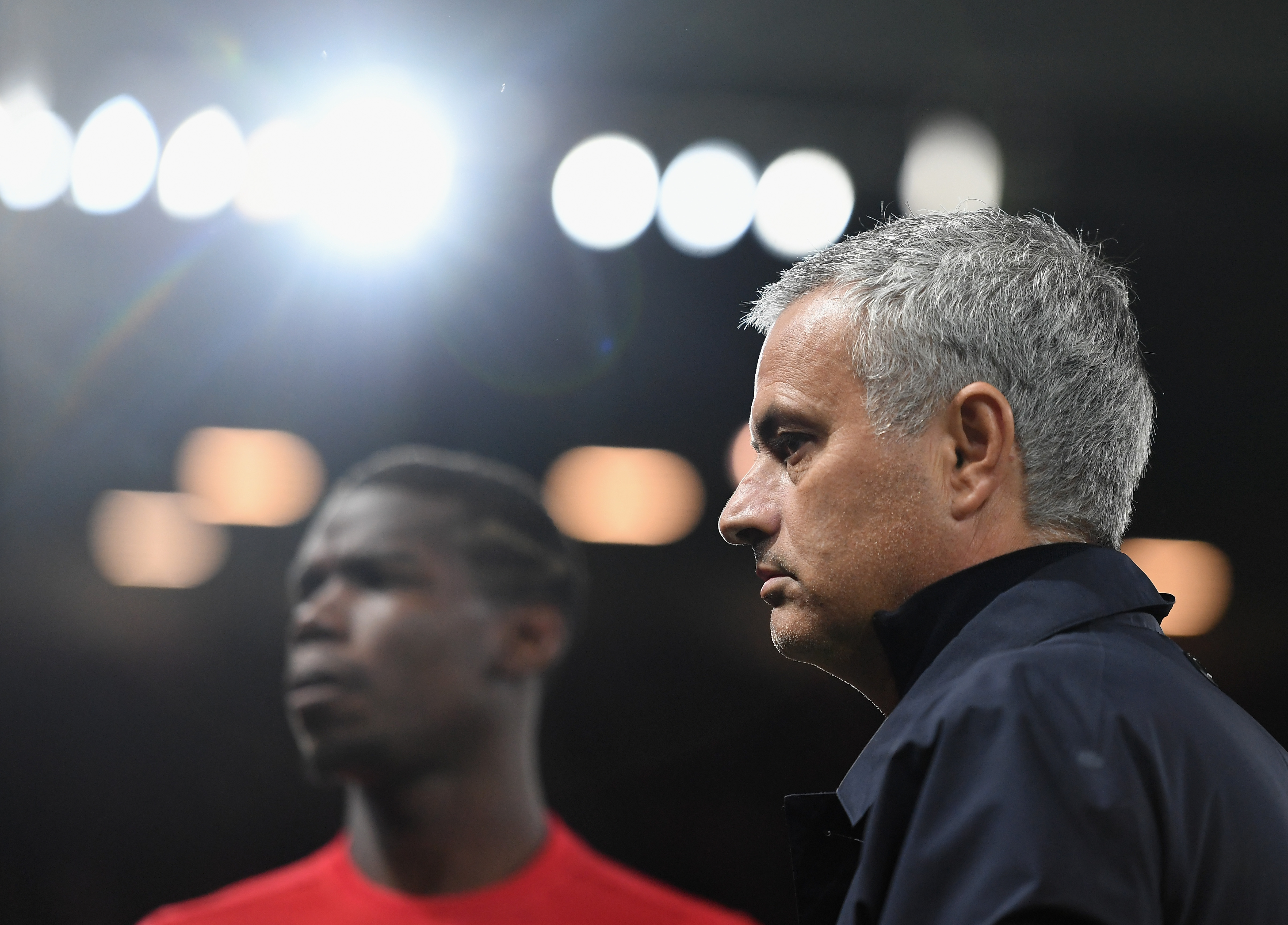 MANCHESTER, ENGLAND - SEPTEMBER 29: Jose Mourinho, Manager of Manchester United looks on prior to kickoff during the UEFA Europa League group A match between Manchester United FC and FC Zorya Luhansk at Old Trafford on September 29, 2016 in Manchester, England. (Photo by Laurence Griffiths/Getty Images)