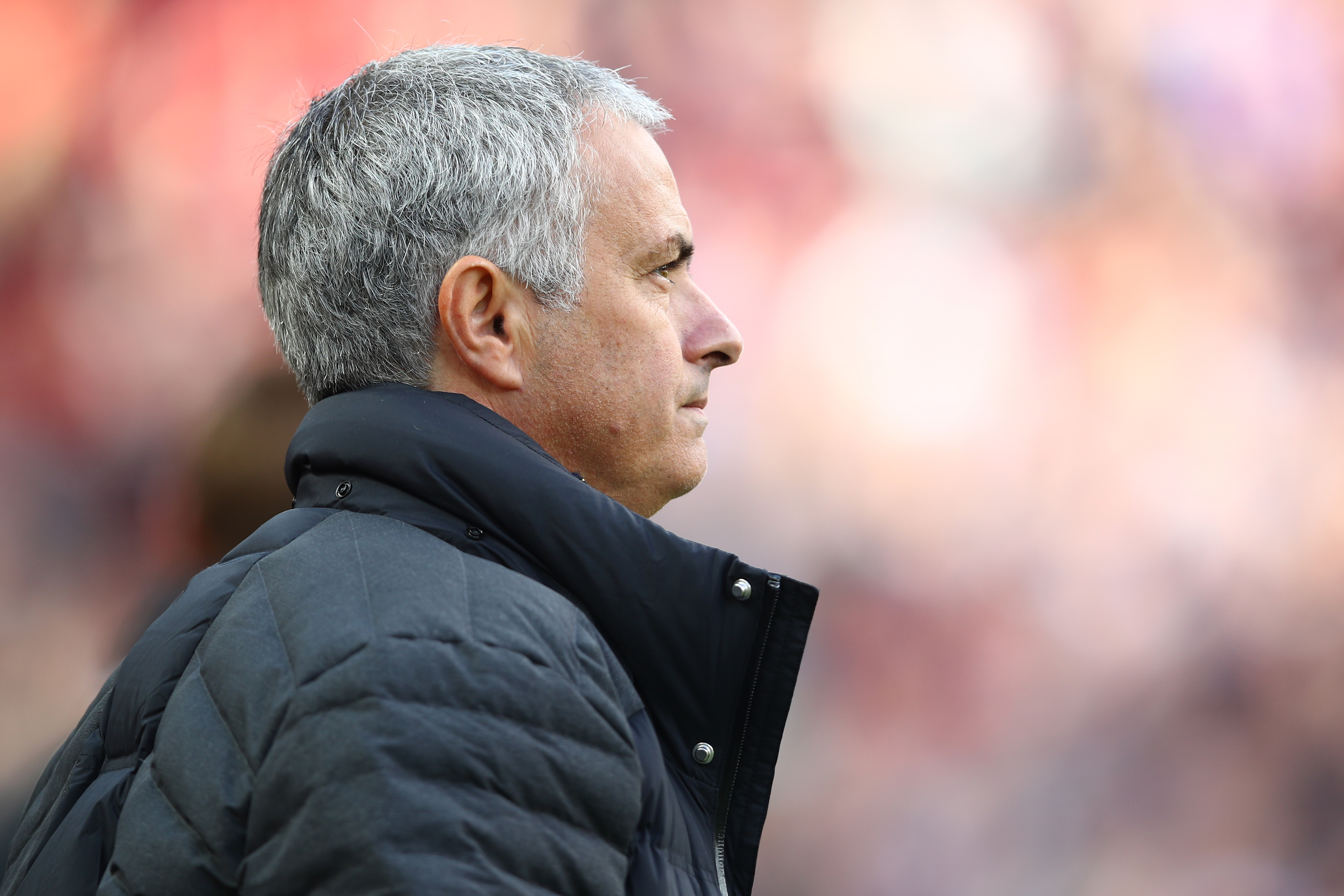 MANCHESTER, ENGLAND - OCTOBER 02: Jose Mourinho, Manager of Manchester United looks on during the Premier League match between Manchester United and Stoke City at Old Trafford on October 2, 2016 in Manchester, England. (Photo by Clive Brunskill/Getty Images)