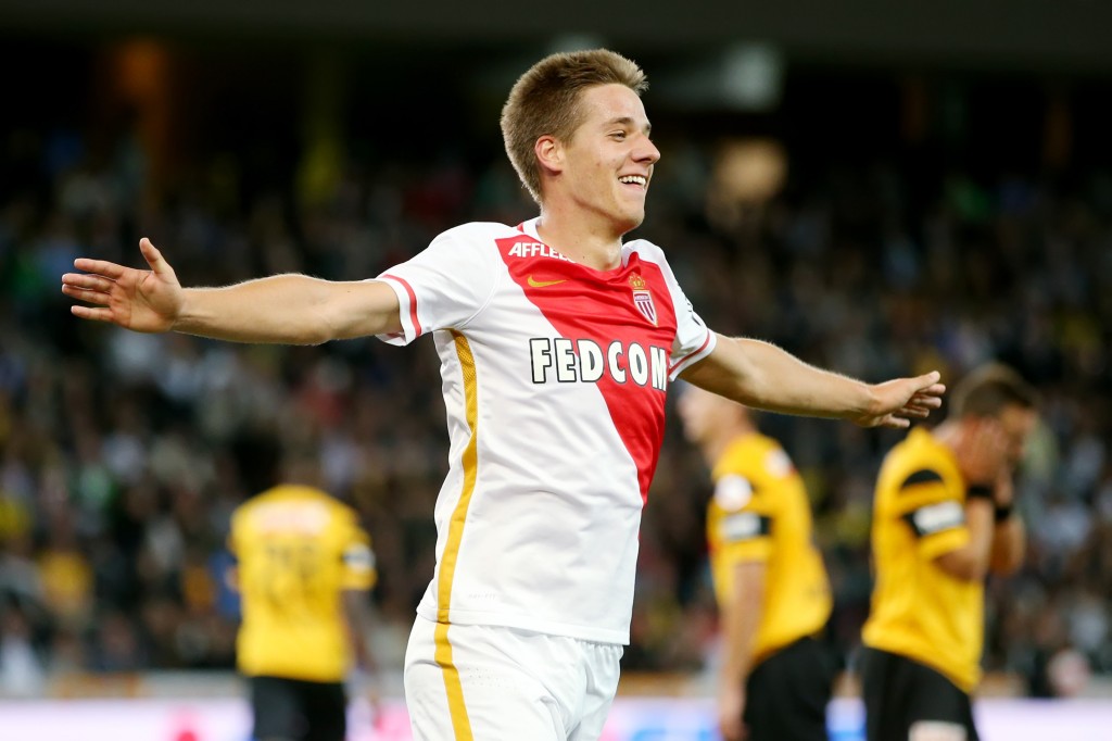BERN, SWITZERLAND - JULY 28: Mario Pasalic of AS Monaco celebrates after scoring his team's third goal during the UEFA Champions League third qualifying round 1st leg match between BSC Young Boys and AS Monaco at Stade de Suisse on July 28, 2015 in Bern, Switzerland. (Photo by Philipp Schmidli/Getty Images)