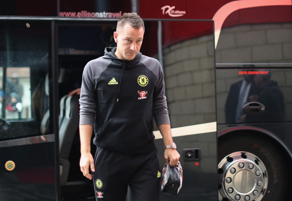 MIDDLESBROUGH, ENGLAND - NOVEMBER 20: John Terry of Chelsea arrives for the Premier League match between Middlesbrough and Chelsea at Riverside Stadium on November 20, 2016 in Middlesbrough, England. (Photo by Ian MacNicol/Getty Images)