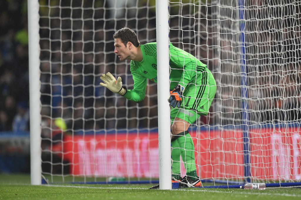 Hold up - Begovic's move to Bournemouth is on hold. (Photo courtesy - Glyn Kirk/AFP/Getty Images)