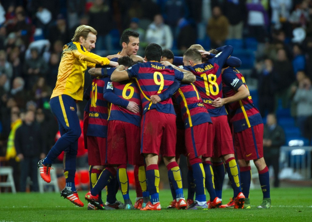 What a run! Barcelona were at their imperious best as they went unbeaten for 39 games. (Photo by Curto De La Torre/AFP/Getty Images)