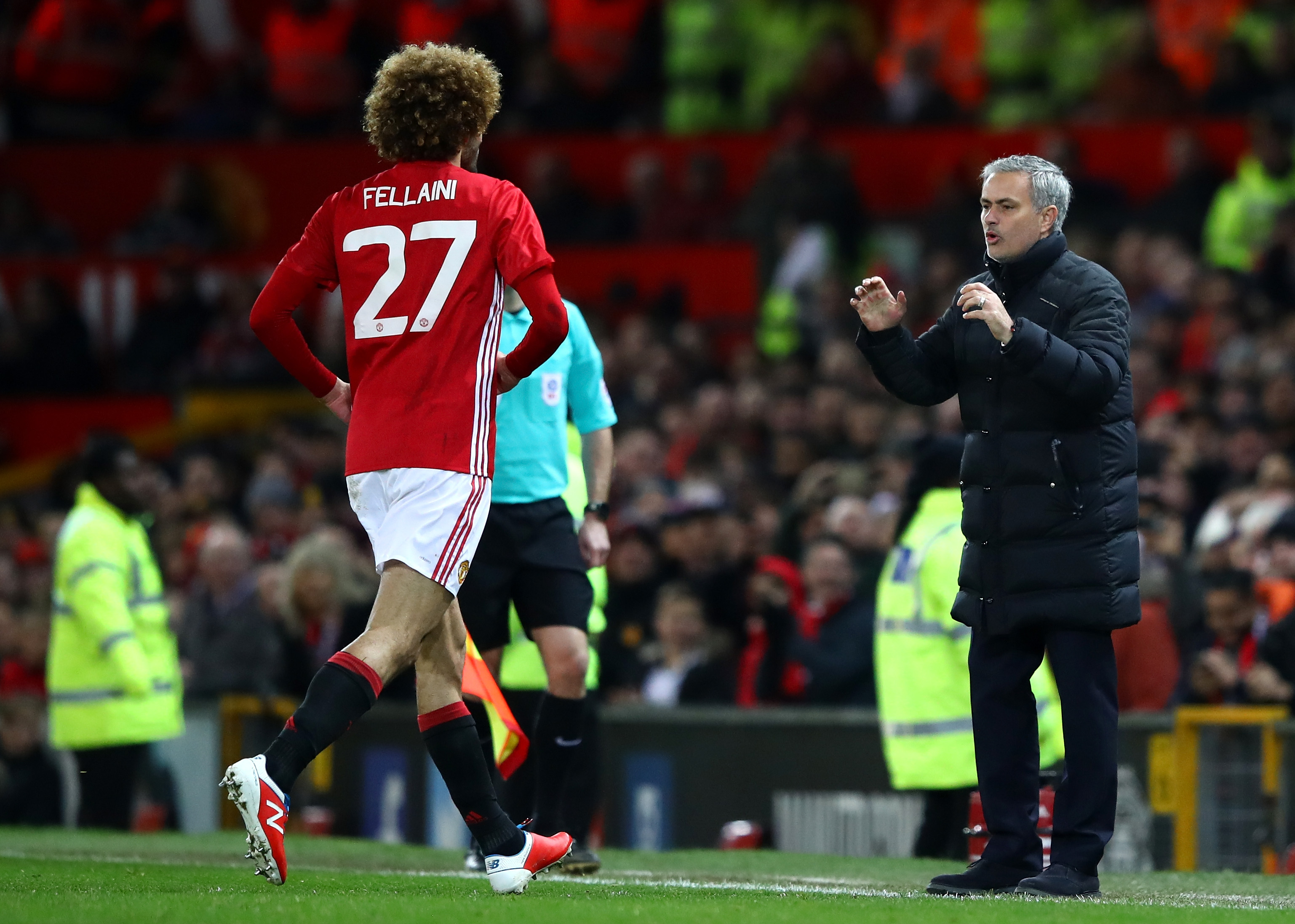 An ardent follower of Mourinho's methods, Fellaini is slowly regaining his place in the hearts of United fans. (Picture Courtesy - AFP/Getty Images)