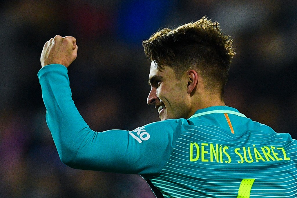 Breaking the duck - Denis Suarez scored his first goal for Barcelona. (Photo courtesy - David Ramos/Getty Images)
