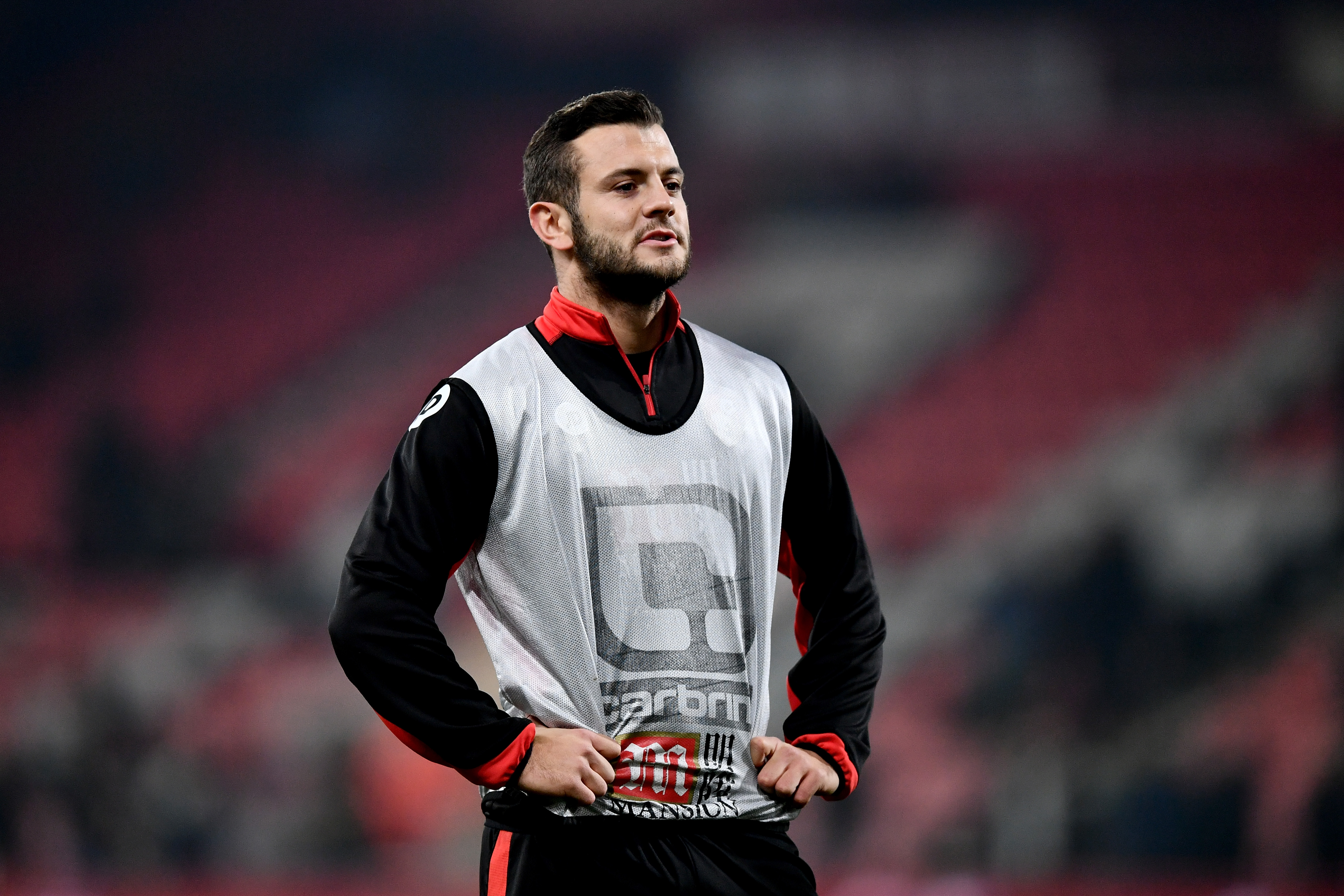 BOURNEMOUTH, ENGLAND - DECEMBER 13: Jack Wilshere of AFC Bournemouth warms up prior to kickoff during the Premier League match between AFC Bournemouth and Leicester City at the Vitality Stadium on December 13, 2016 in Bournemouth, England. (Photo by Dan Mullan/Getty Images)