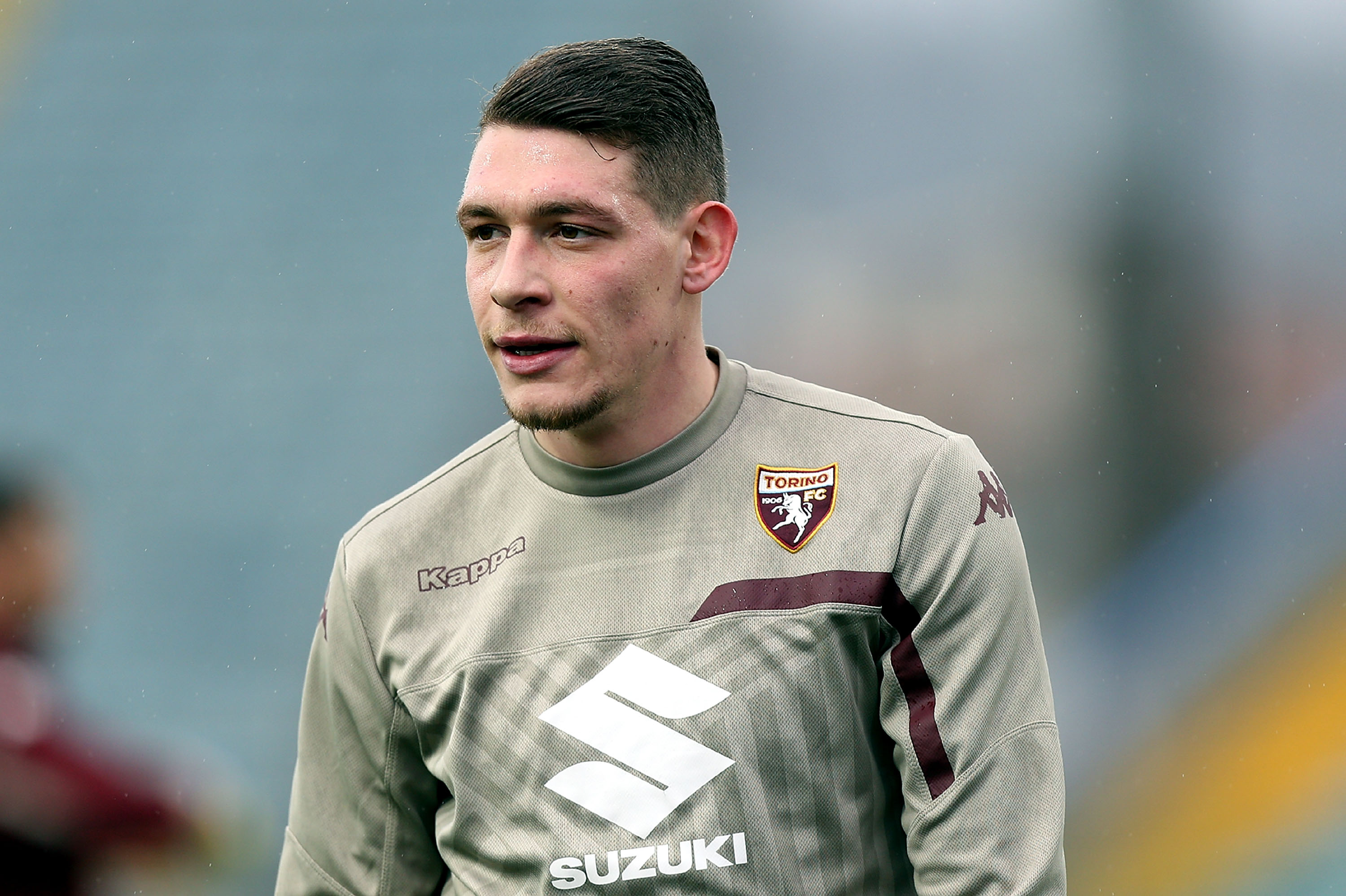EMPOLI, ITALY - FEBRUARY 05: Andrea Belotti of FC Torino in action during heating prior to during the Serie A match between Empoli FC and FC Torino at Stadio Carlo Castellani on February 5, 2017 in Empoli, Italy. (Photo by Gabriele Maltinti/Getty Images)