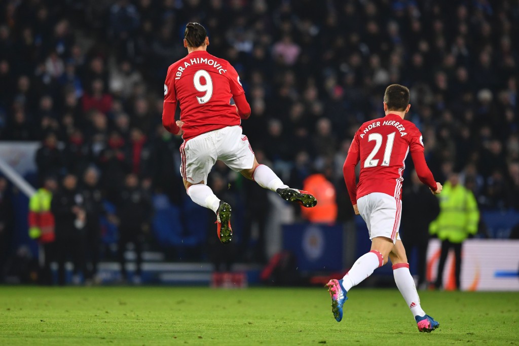 Ibrahimovic has been in scintillating form for Manchester United this season. (Photo courtesy - Ben Stansall/AFP/Getty Images)