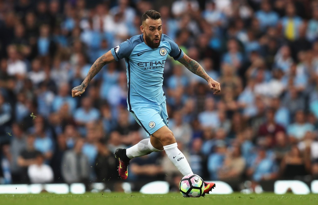 MANCHESTER, ENGLAND - AUGUST 28: Nicolas Otamendi of Manchester City in action during the Premier League match between Manchester City and West Ham United at Etihad Stadium on August 28, 2016 in Manchester, England. (Photo by Chris Brunskill/Getty Images)