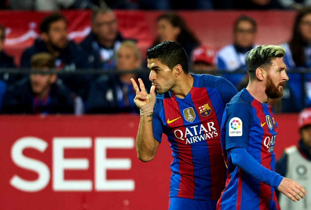 Luis Suarez and Lionel Messi's goals ensured a comeback win for Barcelona in the reverse fixture. (Photo courtesy - Aitor Alcalde/Getty Images)