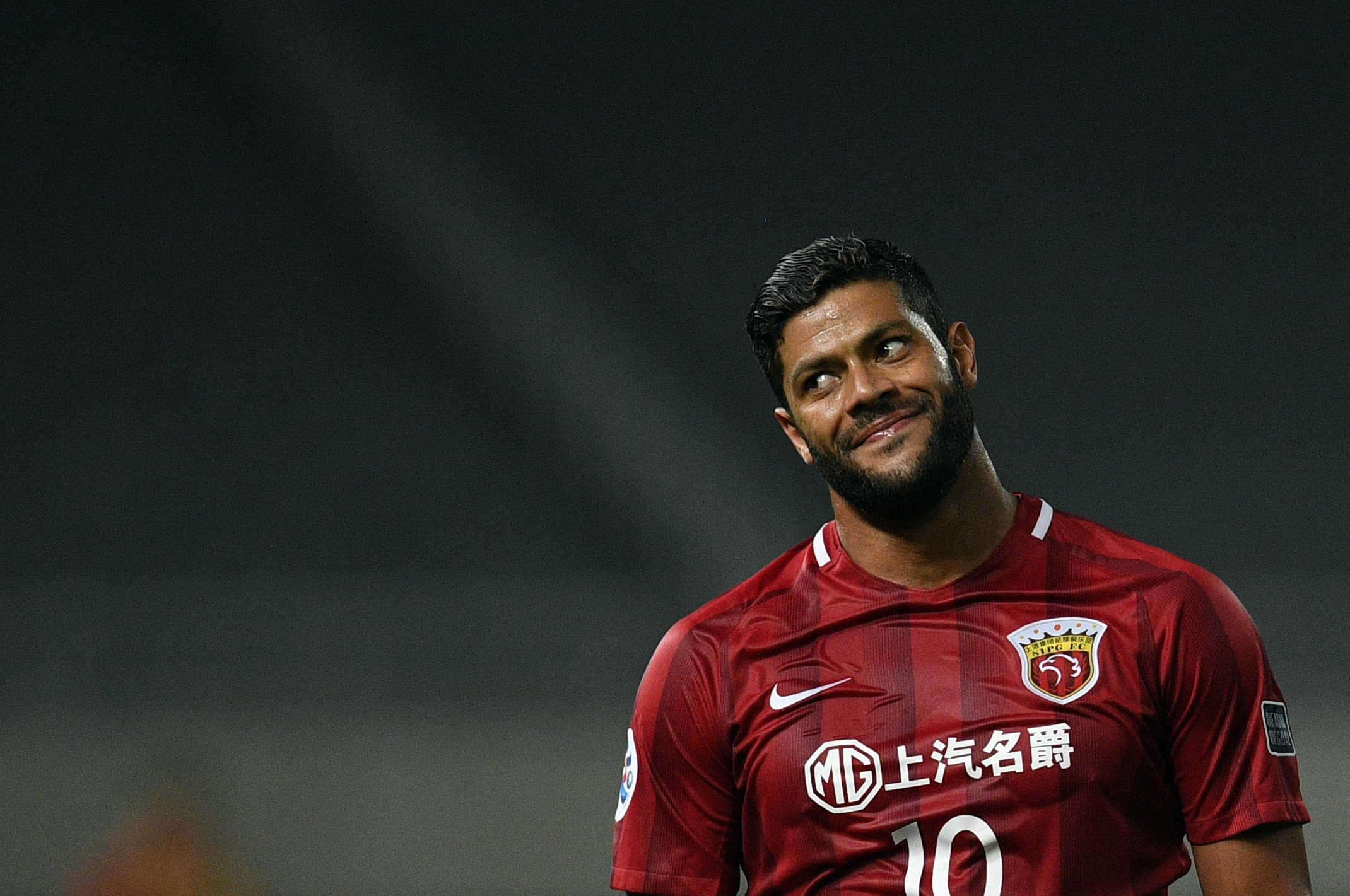 Shanghai SIPGBrazilian forward Hulk reacts during the AFC Asian Champions League group match between the Shanghai SIPG and South Koreas FC Seoul in Shanghai on April 26, 2017. / AFP PHOTO / Johannes EISELE (Photo credit should read JOHANNES EISELE/AFP/Getty Images)