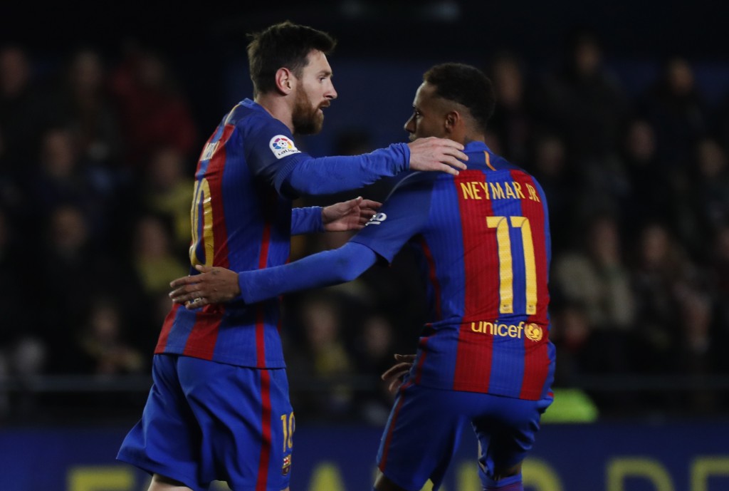 Lionel Messi's last minute free-kick saved Barcelona's blushes in the reverse fixture. (Photo courtesy - Jose Jordan/AFP/Getty Images)
