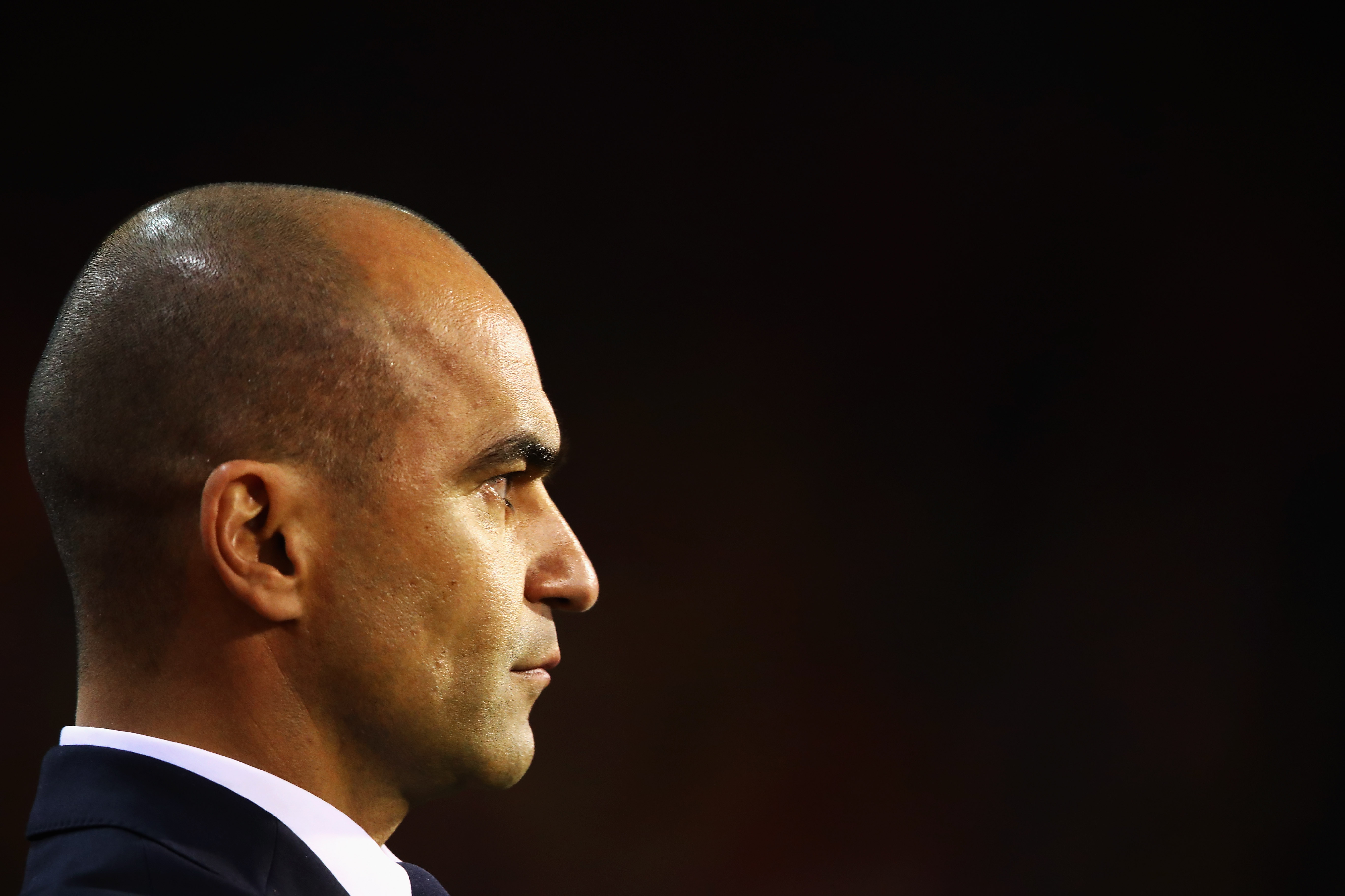 BRUSSELS, BELGIUM - MARCH 25: Head coach / Manager of Belgium, Roberto Martinez looks on during the FIFA 2018 World Cup Group H Qualifier match between Belgium and Greece at Stade Roi Baudouis on March 25, 2017 in Brussels, Belgium. (Photo by Dean Mouhtaropoulos/Getty Images)